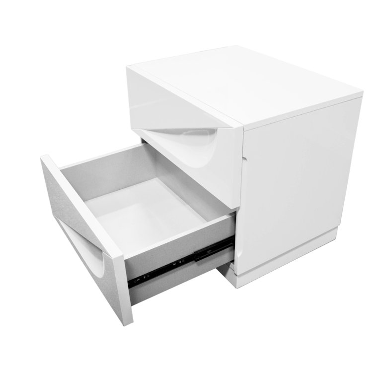 Orren Ellis Kogan Solid + Manufactured Wood Nightstand & Reviews Wayfair